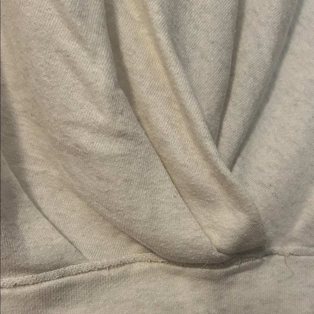Free People Oatmeal oversized Sweatshirt with raw edges size xs - Picture 4 of 6